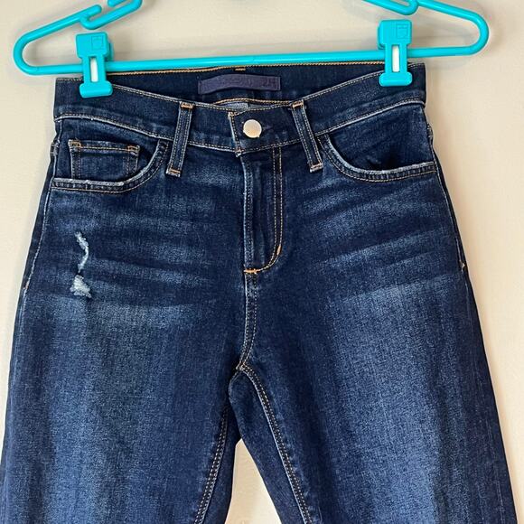 Joe's Jeans Dark Wash Distressed Bobby Mid Rise Tapered Boyfriend Jean Size W24 - Picture 5 of 14